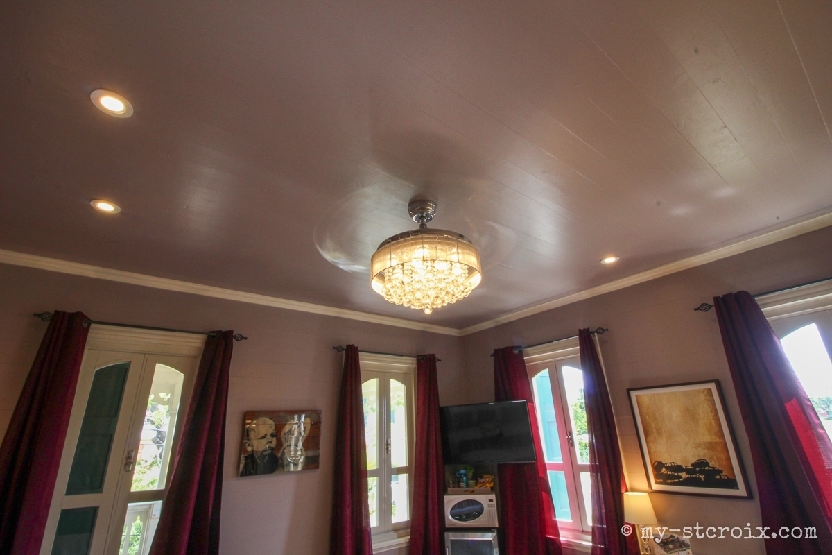 Chandelier fan at The Fred